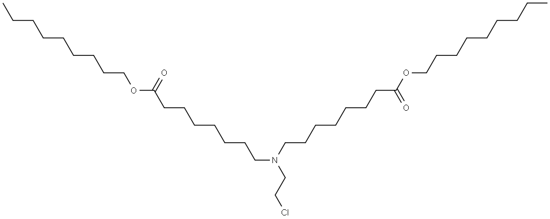 dinonyl 8,8'-((2-chloroethyl)azanediyl)dioctanoate Structure