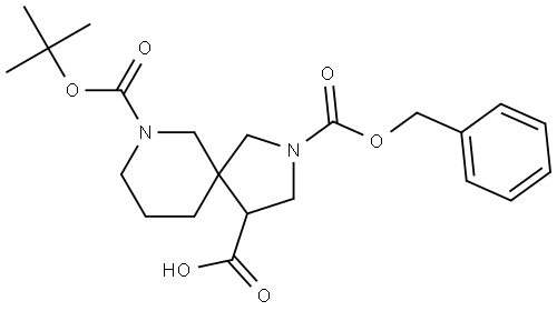 7-Boc-2-Cbz-2,7-diazaspiro[4.5]decane-4-carboxylic Acid Structure