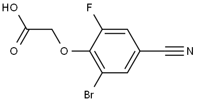 2-(2-Bromo-4-cyano-6-fluorophenoxy)acetic acid Structure