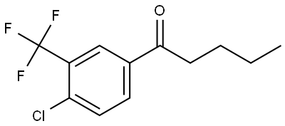 1-[4-Chloro-3-(trifluoromethyl)phenyl]-1-pentanone Structure