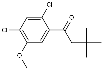 1-(2,4-Dichloro-5-methoxyphenyl)-3,3-dimethyl-1-butanone Structure