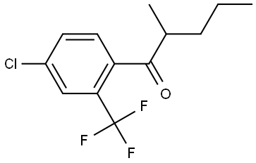 1-[4-Chloro-2-(trifluoromethyl)phenyl]-2-methyl-1-pentanone Structure