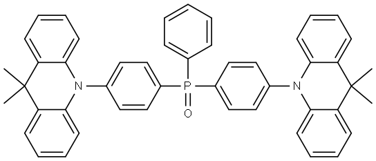 Bis(4-(9,9-dimethylacridin-10(9H)-yl)phenyl)(phenyl)phosphine oxide Structure