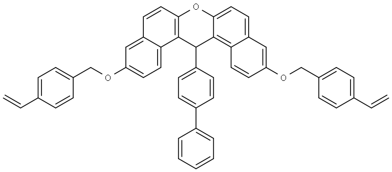 14-[1,1′-biphenyl]-4-yl-3,11-bis[(4-ethenylphenyl)methoxy]- 14H-dibenzo[a,j]xanthenes 구조식 이미지