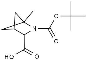 2-(tert-butoxycarbonyl)-1-methyl-2-azabicyclo[2.1.1]hexane-3-carboxylic acid Structure