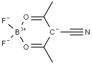 Boron, [2-(acetyl-κO)-3-(oxo-κO)butanenitrilato]difluoro-, (T-4)- Structure