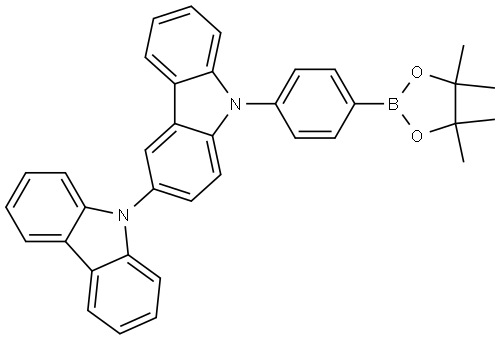 9-(4-(4,4,5,5-tetramethyl-1,3,2-dioxaborolan-2-yl)phenyl)-9H-3,9'-dicarbazole 구조식 이미지