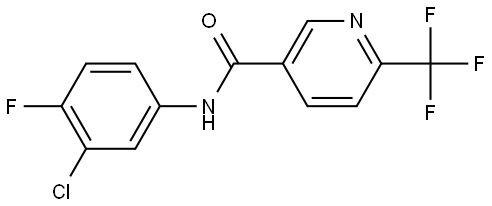 N-(3-Chloro-4-fluorophenyl)-6-(trifluoromethyl)-3-pyridinecarboxamide Structure