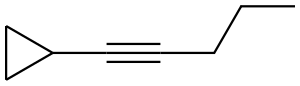 1-Pentyn-1-ylcyclopropane Structure