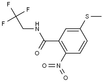 5-(methylthio)-2-nitro-N-(2,2,2-trifluoroethyl)benzamide Structure