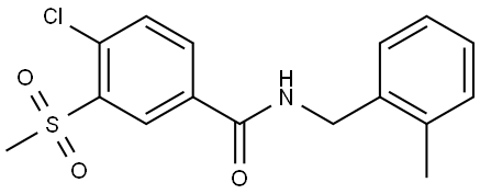 4-Chloro-N-[(2-methylphenyl)methyl]-3-(methylsulfonyl)benzamide Structure