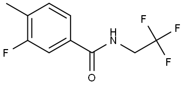 3-Fluoro-4-methyl-N-(2,2,2-trifluoroethyl)benzamide Structure