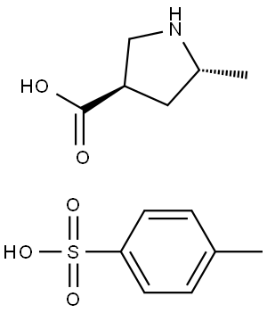 (3R,5R)-5-methylpyrrolidine-3-carboxylic acid compound with 4-methylbenzenesulfonic acid (1:1) Structure