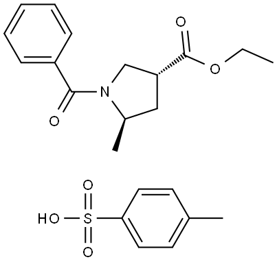 (3R,5R)-ethyl 1-benzoyl-5-methylpyrrolidine-3-carboxylate 4-methylbenzenesulfonate Structure