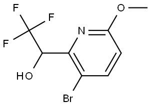 3-Bromo-6-methoxy-α-(trifluoromethyl)-2-pyridinemethanol Structure