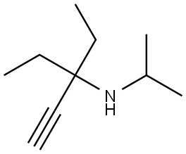 3-Isopropylamino-3-ethyl-1-pentin Structure