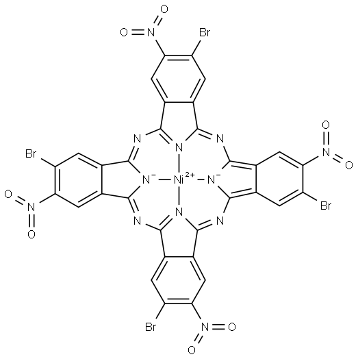 Nickel, [2,9,16,23-tetrabromo-3,10,17,24-tetranitro-29H,31H-phthalocyaninato(2-)-κN29,κN30,κN31,κN32]-, (SP-4-1)- Structure