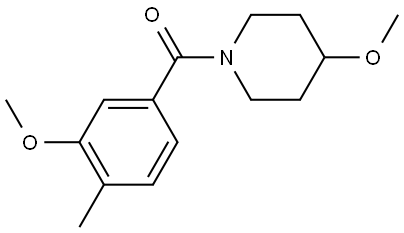 (3-Methoxy-4-methylphenyl)(4-methoxy-1-piperidinyl)methanone Structure