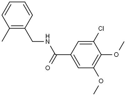 3-Chloro-4,5-dimethoxy-N-[(2-methylphenyl)methyl]benzamide Structure