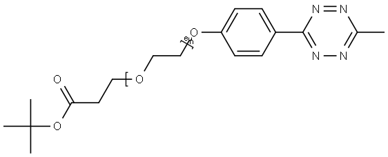 Methyltetrazine-PEG12-t-butyl ester Structure