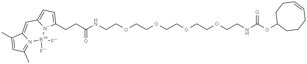 BDP FL-PEG4-(4E)-TCO Structure