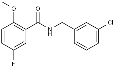 N-[(3-Chlorophenyl)methyl]-5-fluoro-2-methoxybenzamide Structure