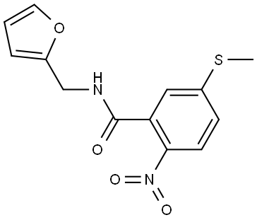 N-(furan-2-ylmethyl)-5-(methylthio)-2-nitrobenzamide Structure