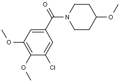 (3-Chloro-4,5-dimethoxyphenyl)(4-methoxy-1-piperidinyl)methanone Structure