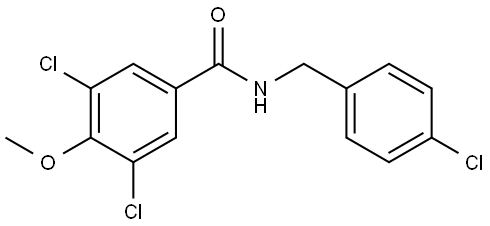 3,5-Dichloro-N-[(4-chlorophenyl)methyl]-4-methoxybenzamide Structure