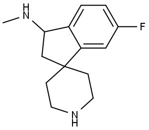 6-fluoro-N-methyl-2,3-dihydrospiro[indene-1,4'-piperidin]-3-amine Structure