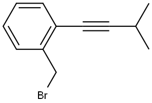 1-(bromomethyl)-2-(3-methylbut-1-yn-1-yl)benzene Structure