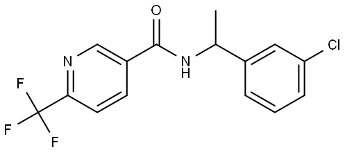 N-[1-(3-Chlorophenyl)ethyl]-6-(trifluoromethyl)-3-pyridinecarboxamide Structure