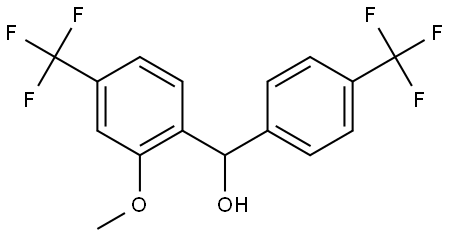 2-Methoxy-4-(trifluoromethyl)-α-[4-(trifluoromethyl)phenyl]benzenemethanol 구조식 이미지