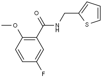 5-Fluoro-2-methoxy-N-(2-thienylmethyl)benzamide Structure