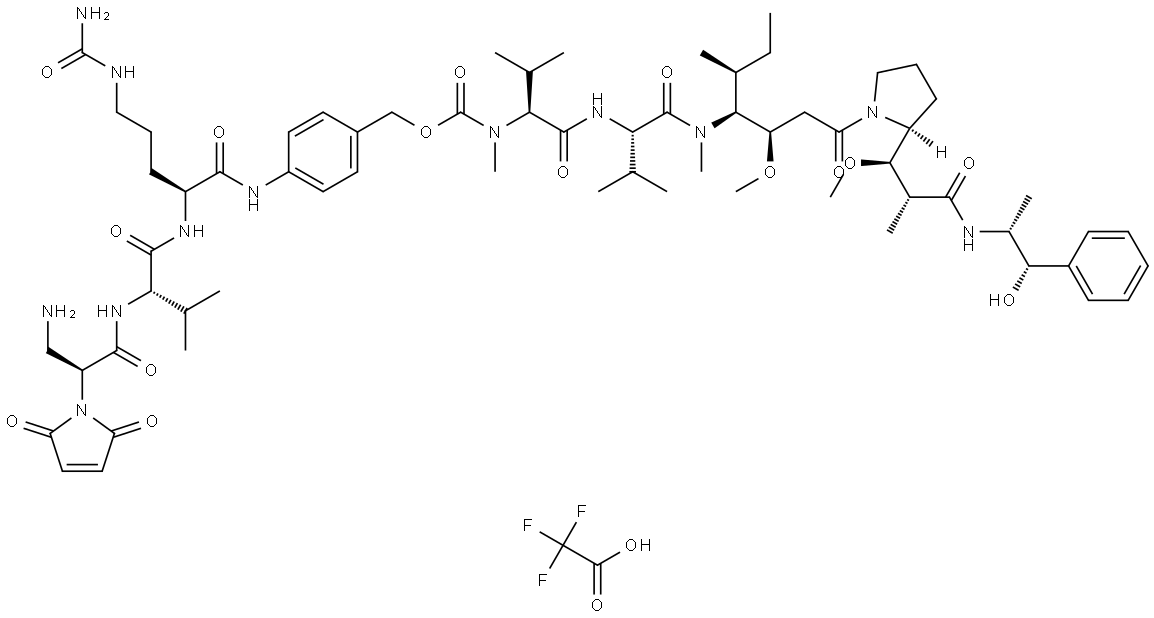 mDPR-Val-Cit-PAB-MMAE TFA Structure