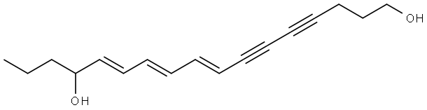 8,10,12-Heptadecatriene-4,6-diyne-1,14-diol, (8E,10E,12E)- Structure