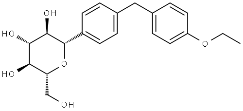 D-Glucitol, 1,5-anhydro-1-C-[4-[(4-ethoxyphenyl)methyl]phenyl]-, (1S)- Structure