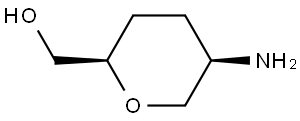 L-threo-Hexitol, 2-amino-1,5-anhydro-2,3,4-trideoxy- Structure