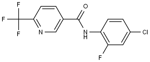 N-(4-Chloro-2-fluorophenyl)-6-(trifluoromethyl)-3-pyridinecarboxamide Structure