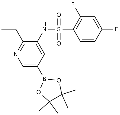 N-(2-Ethyl-5-(4,4,5,5-tetramethyl-1,3,2-dioxaborolan-2-yl)pyridin-3-yl)-2,4-difluorobenzenesulfonamide Structure