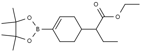 Ethyl 2-(4-(4,4,5,5-tetramethyl-1,3,2-dioxaborolan-2-yl)cyclohex-3-en-1-yl)butanoate Structure