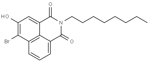 6-Bromo-5-hydroxy-2-octyl-1H-benzo[de]isoquinoline-1,3(2H)-dione Structure