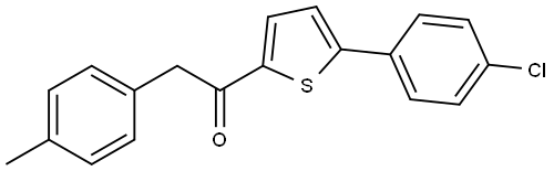 1-[5-(4-Chlorophenyl)-2-thienyl]-2-(4-methylphenyl)ethanone Structure