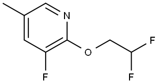 2-(2,2-Difluoroethoxy)-3-fluoro-5-methylpyridine Structure