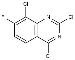 2,4,8-trichloro-7-fluoroquinazoline Structure