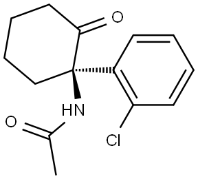 (R)-N-(1-(2-chlorophenyl)-2-oxocyclohexyl)acetamide Structure