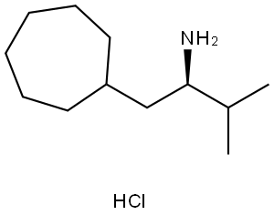 (R)-1-cycloheptyl-3-methylbutan-2-amine hydrochloride Structure