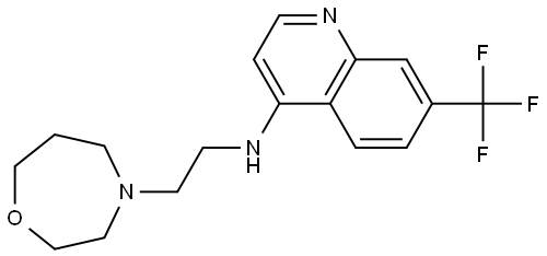 N-[2-(1,4-oxazepan-4-yl)ethyl]-7-(trifluoromethyl)quinolin-4-amine Structure