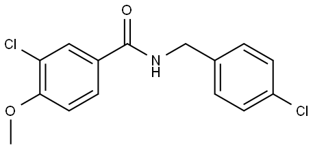 3-Chloro-N-[(4-chlorophenyl)methyl]-4-methoxybenzamide Structure