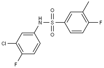 N-(3-Chloro-4-fluorophenyl)-4-fluoro-3-methylbenzenesulfonamide Structure